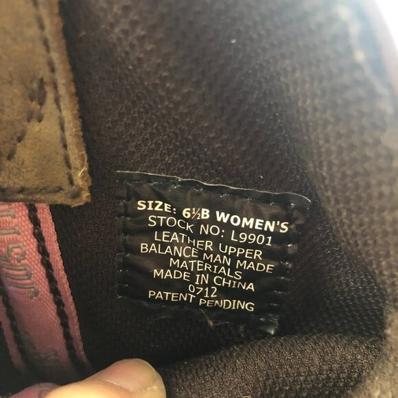 NWOT Justin Gypsy Mid-Calf Leather Pink Brown Cowboy Boots Size 6.5B - Picture 4 of 4